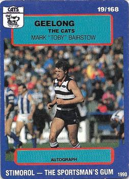 1990 AFL Scanlens Stimorol #19 Mark Bairstow Front